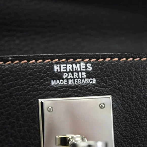 AUTHENTIC KELLY 35 RARE 2 tone brown Amazonia calfskin satchel bag - Picture 9 of 16